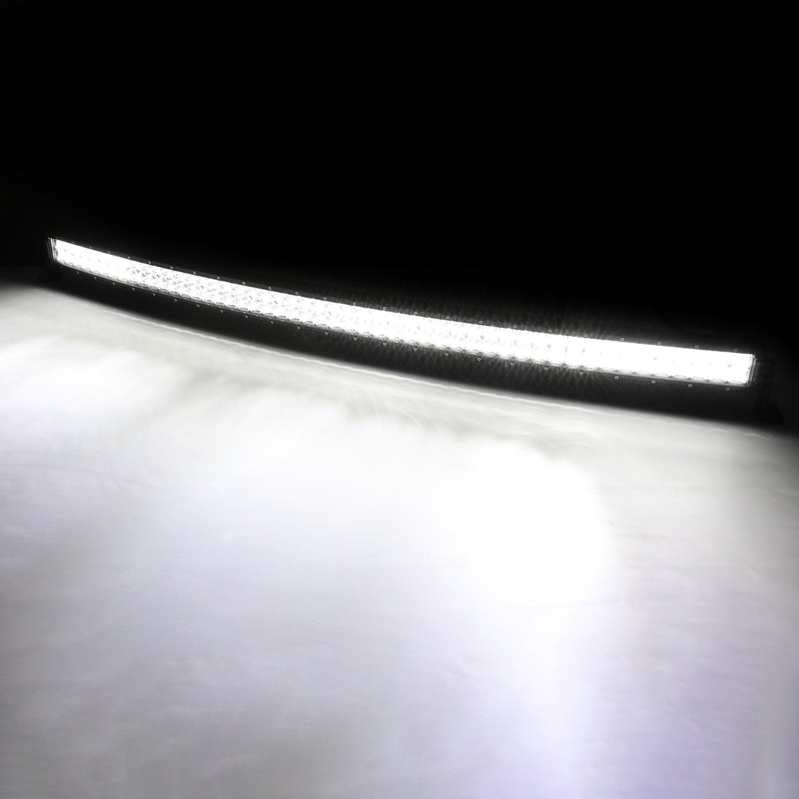 Auxbeam 5D Series 50" LED Light Bar – Straight/Curved, Double Row, Combo Beam