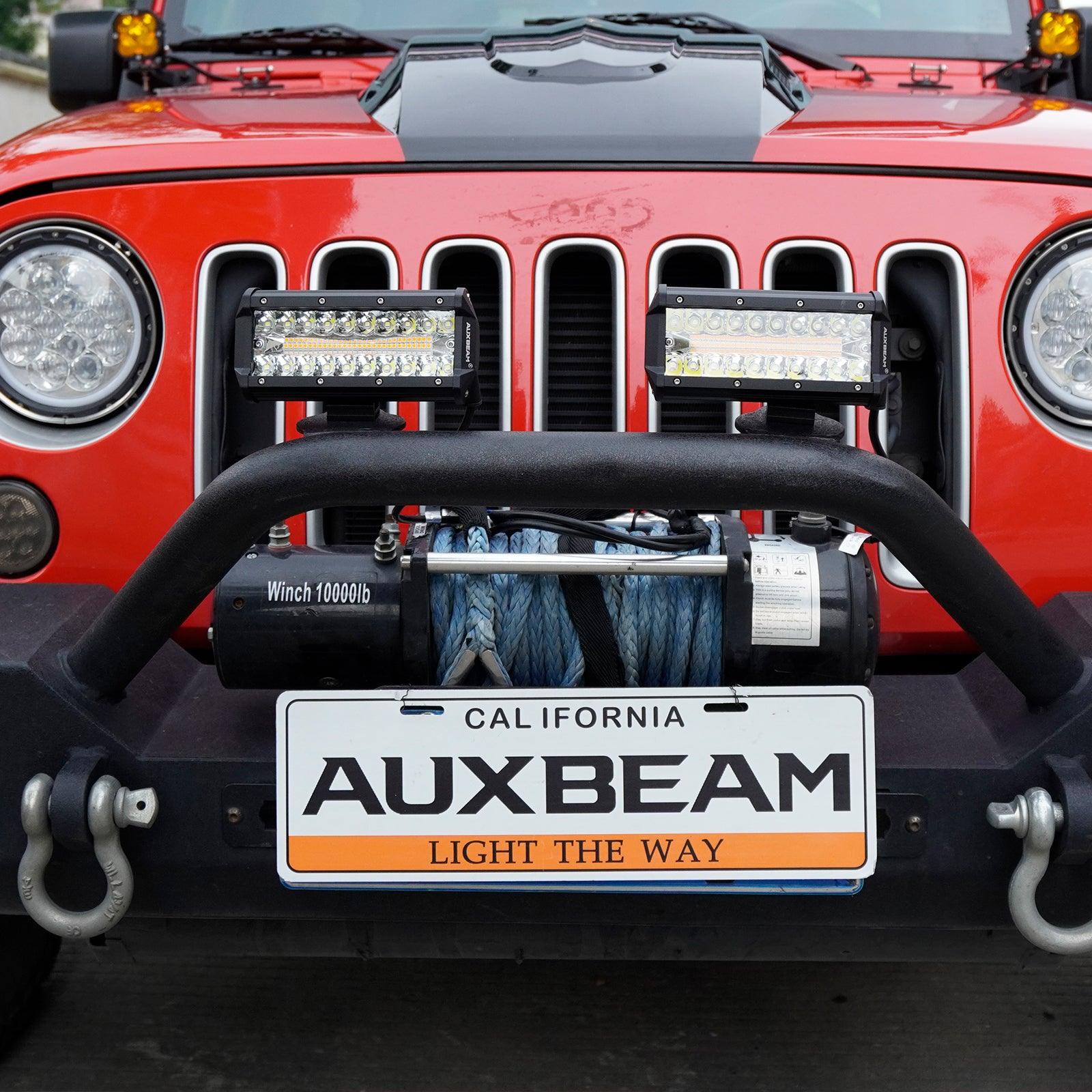 Auxbeam 6 Modes Series LED Light Bar – 4", 12", White & Amber