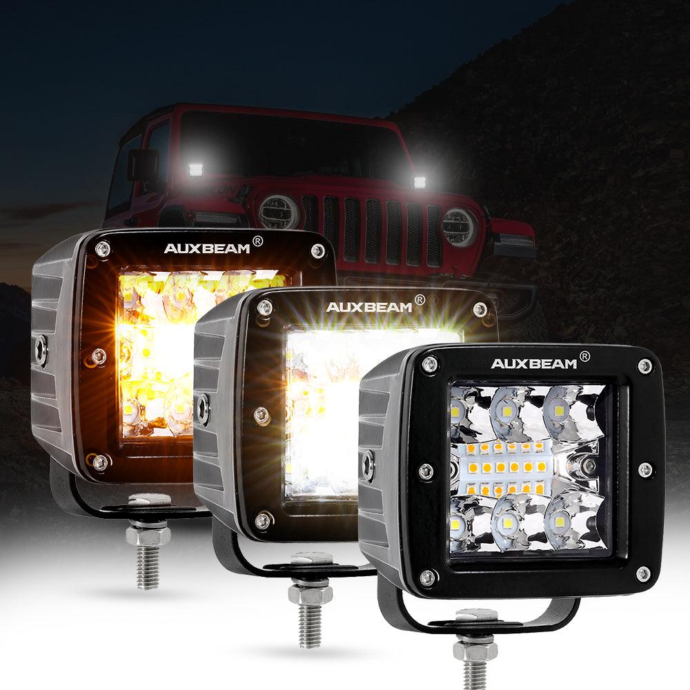 Auxbeam 6 Modes Series LED Light Bar – 4", 12", White & Amber