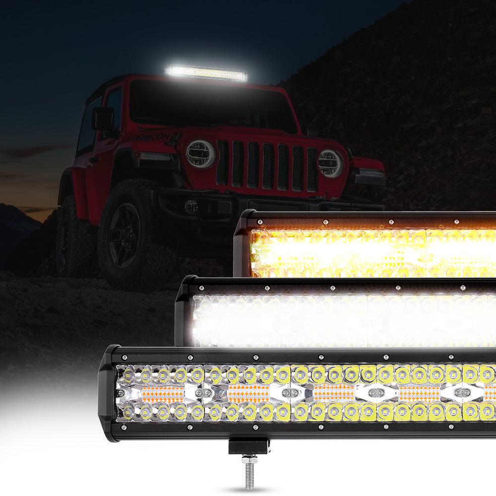 Auxbeam 6 Modes Series LED Light Bar – 4", 12", White & Amber