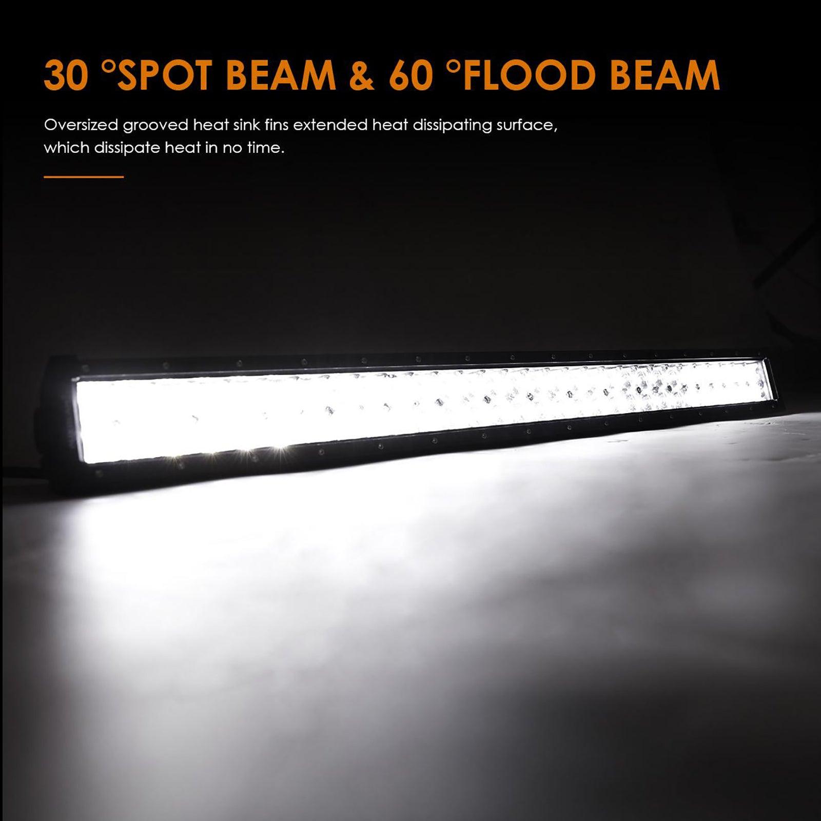 Auxbeam 5D Series 50" LED Light Bar – Straight/Curved, Double Row, Combo Beam