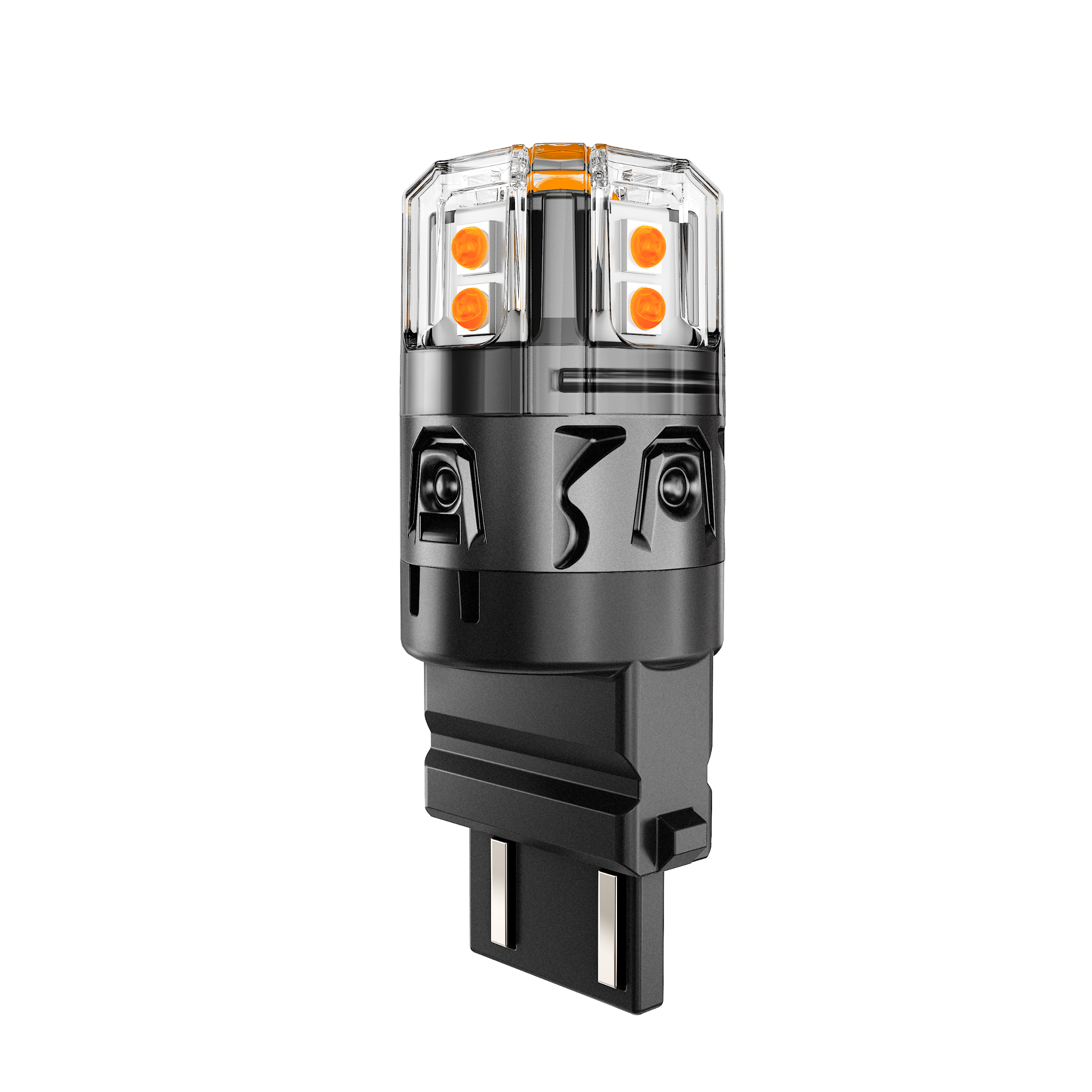 Auxbeam T25 / 3157 / 3156 LED Turn Signal Bulbs – B52 Series, Front/Rear & Side Marker Lights, 13W, 500% Brighter, 3000K Amber, CAN-Bus Error-Free (2 Pack)