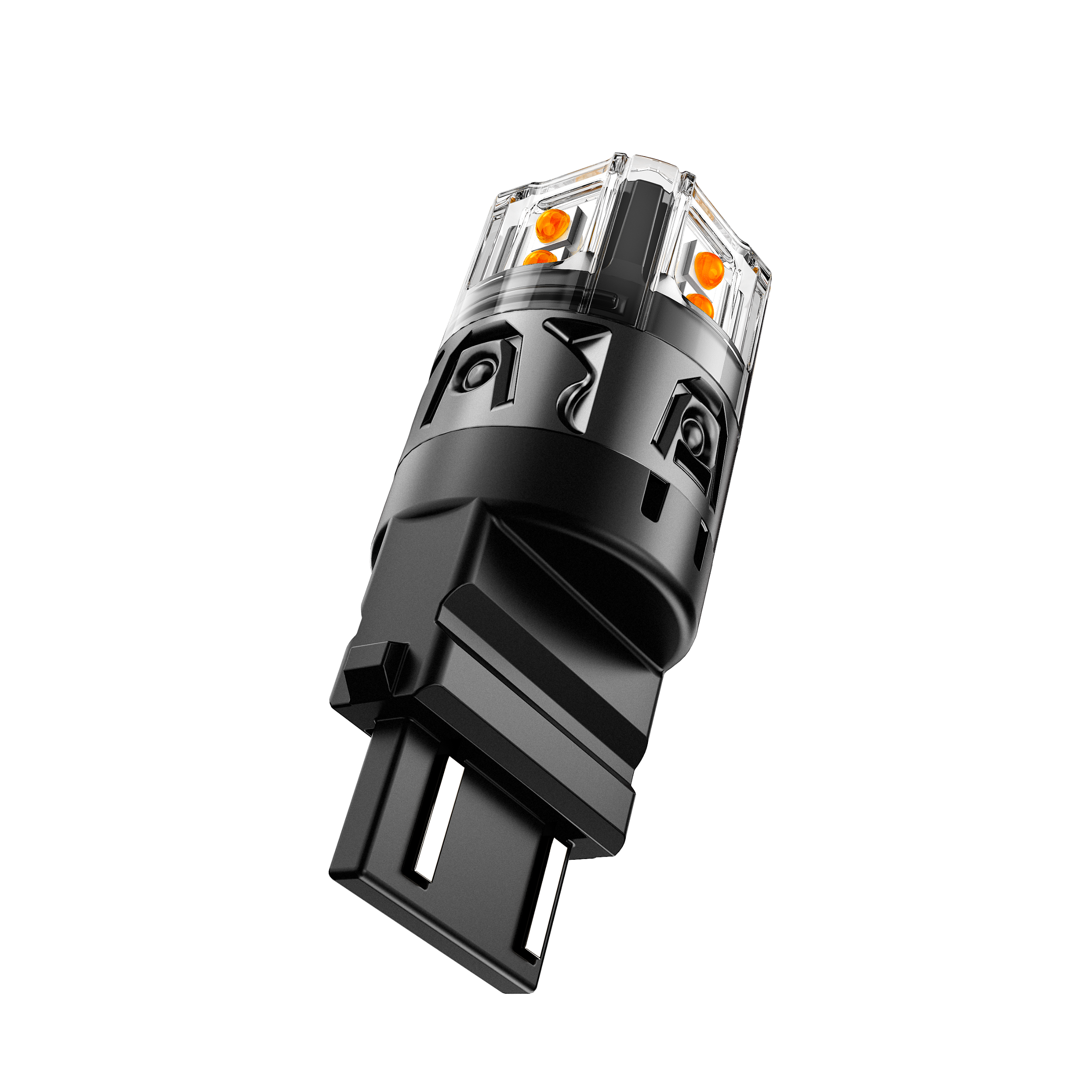 Auxbeam T25 / 3157 / 3156 LED Turn Signal Bulbs – B52 Series, Front/Rear & Side Marker Lights, 13W, 500% Brighter, 3000K Amber, CAN-Bus Error-Free (2 Pack)