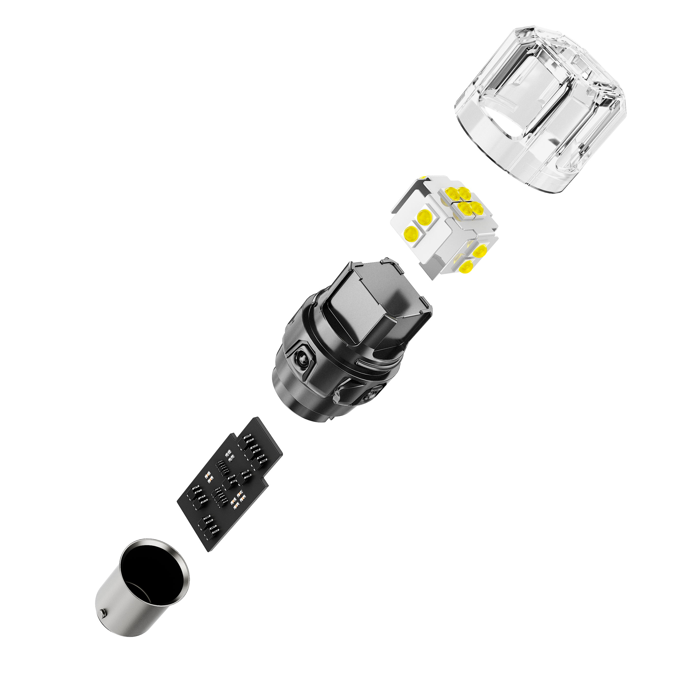 Auxbeam 1157 BAY15D LED Bulbs – B52 Series, Backup/Reverse/Turn Signal/Brake/Tail Lights, 13W, 500% Brighter, 6500K White, CAN-Bus Error-Free (2 Pack)