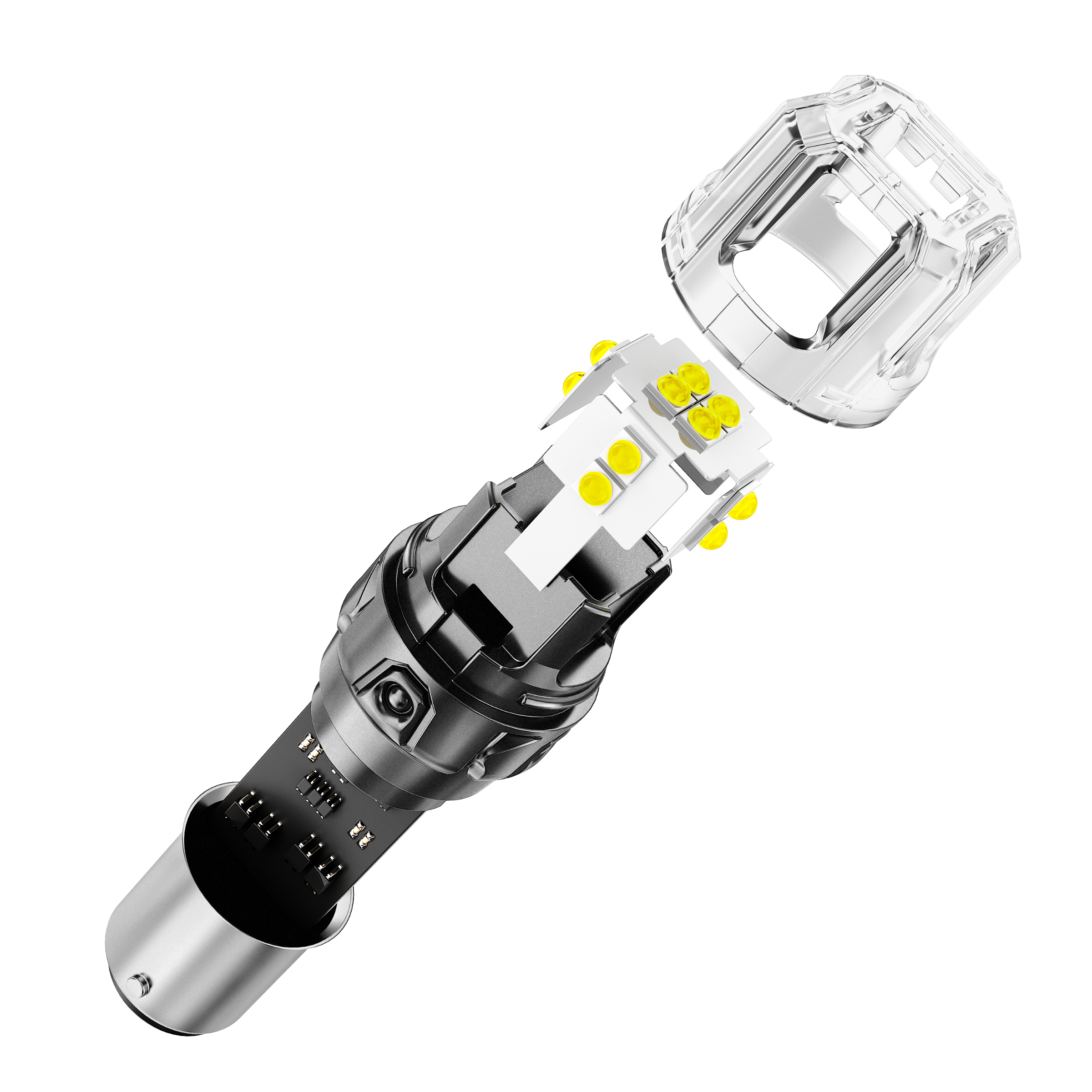 Auxbeam 1157 BAY15D LED Bulbs – B52 Series, Backup/Reverse/Turn Signal/Brake/Tail Lights, 13W, 500% Brighter, 6500K White, CAN-Bus Error-Free (2 Pack)