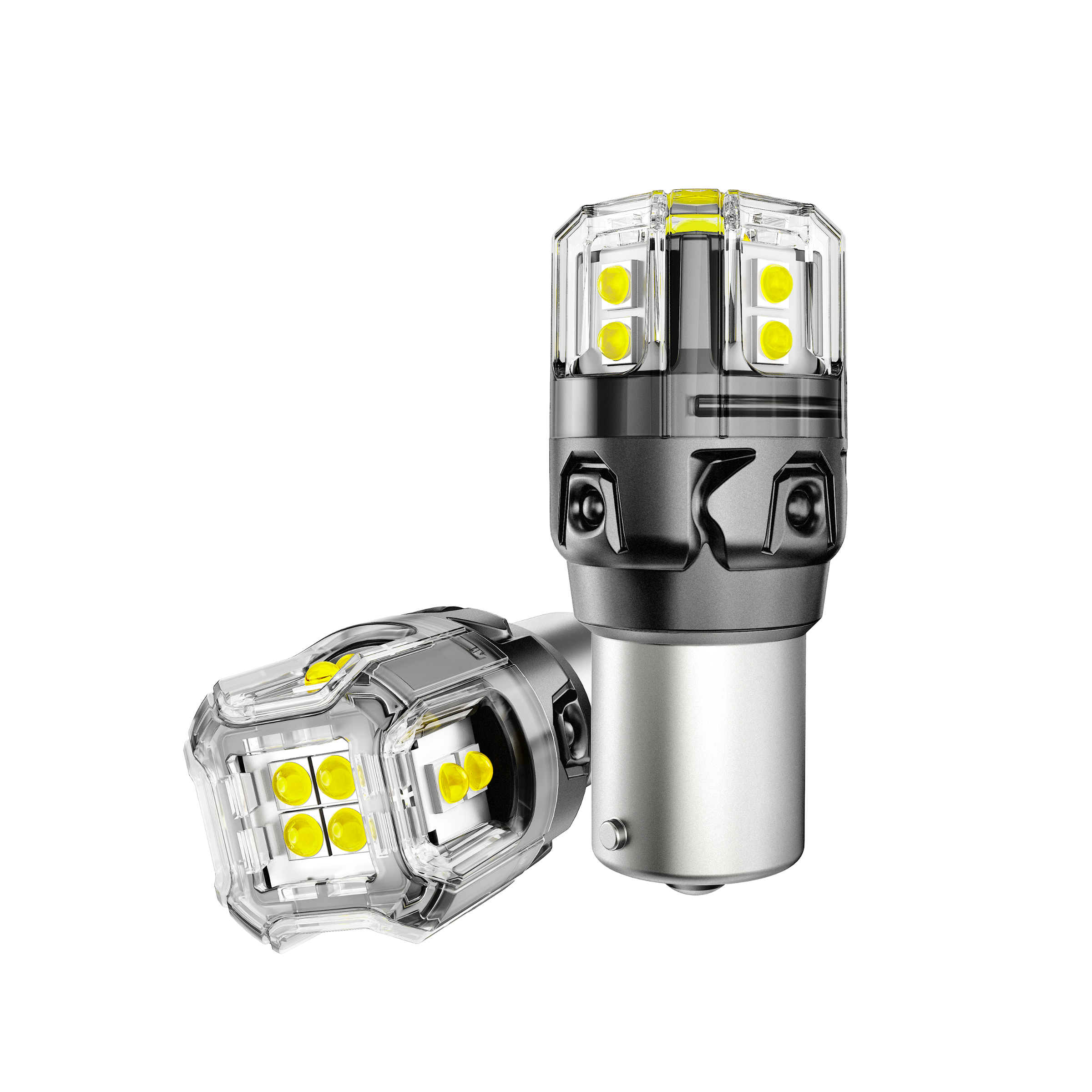 Auxbeam 1156 P21W BA15S LED Bulbs – B52 Series, Backup/Reverse/Turn Signal/Brake/Tail Lights, 500% Brighter, 6500K White, CAN-Bus Error-Free (2 Pack)