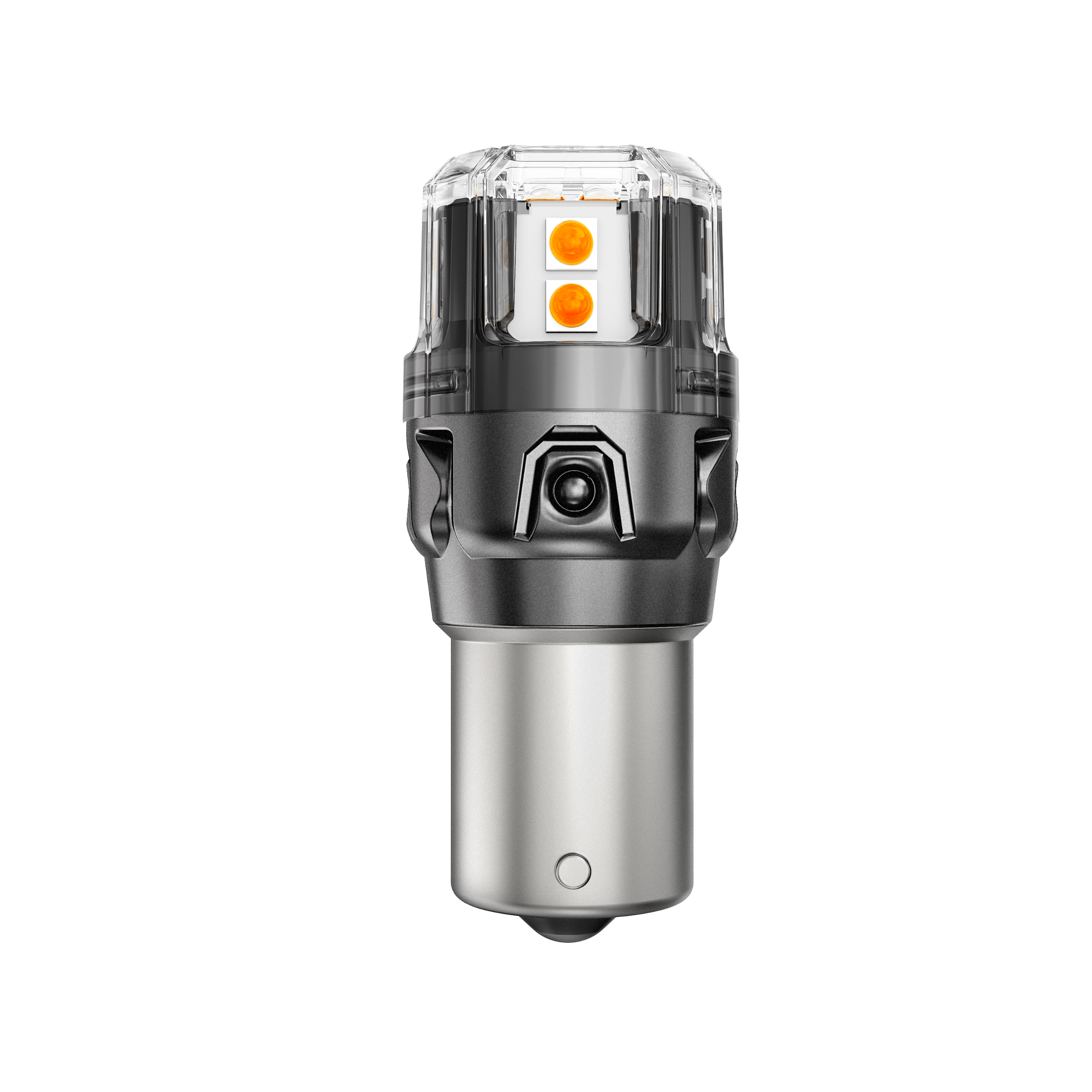 Auxbeam 1156 BA15S LED Turn Signal Bulbs – B52 Series, Front/Rear & Side Marker Lights, 13W, 500% Brighter, 3000K Amber, CAN-Bus Error-Free (2 Pack)
