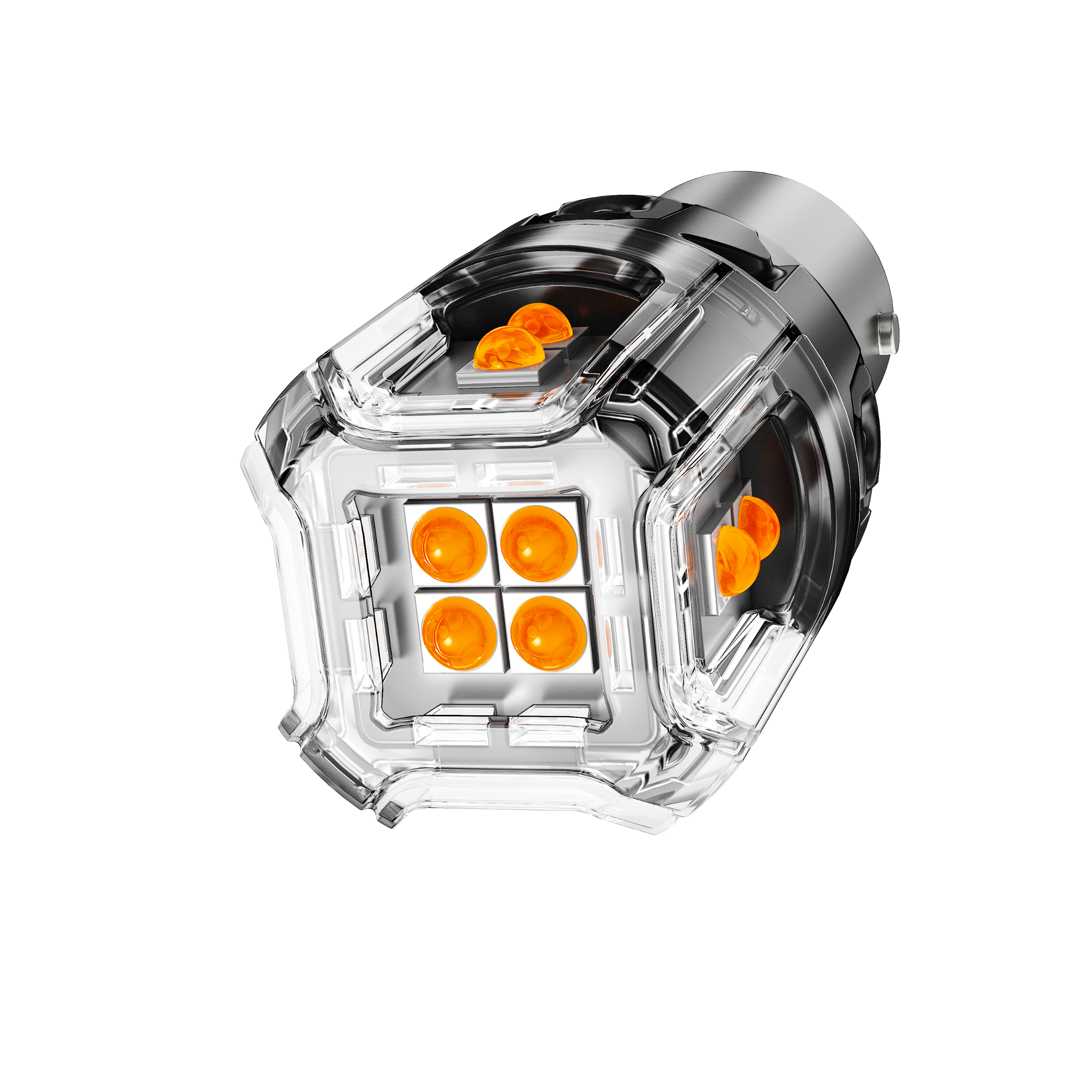 Auxbeam 1156 BA15S LED Turn Signal Bulbs – B52 Series, Front/Rear & Side Marker Lights, 13W, 500% Brighter, 3000K Amber, CAN-Bus Error-Free (2 Pack)