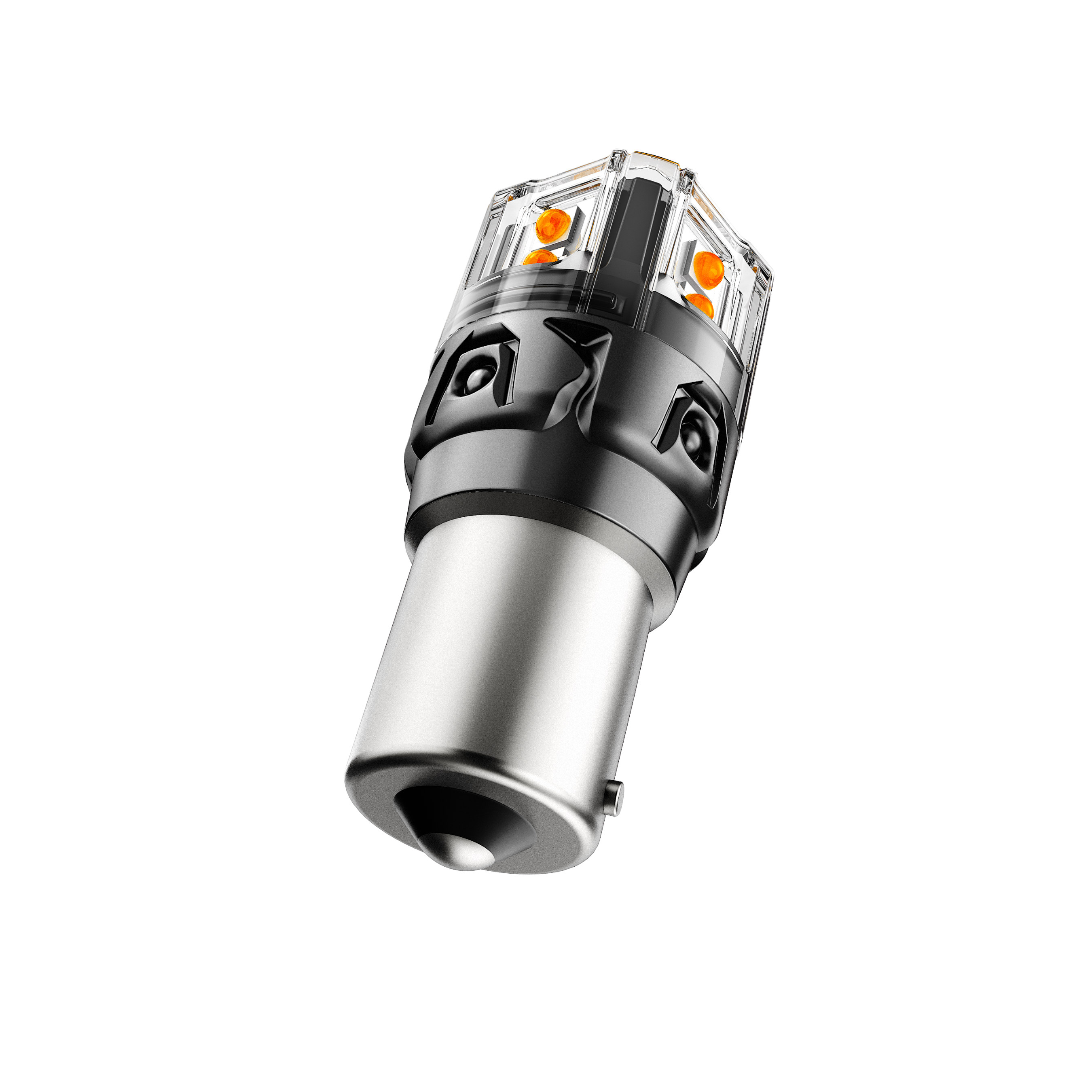 Auxbeam BAU15S / 7507 LED Turn Signal Bulbs – B52 Series, Front/Rear & Side Marker Lights, 13W, 500% Brighter, 3000K Amber, CAN-Bus Error-Free (2 Pack)
