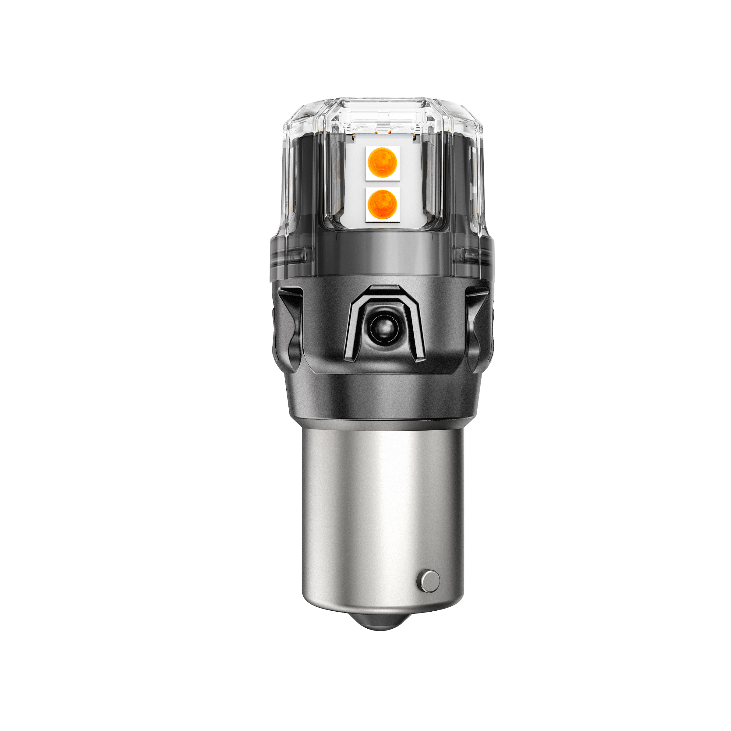 Auxbeam BAU15S / 7507 LED Turn Signal Bulbs – B52 Series, Front/Rear & Side Marker Lights, 13W, 500% Brighter, 3000K Amber, CAN-Bus Error-Free (2 Pack)