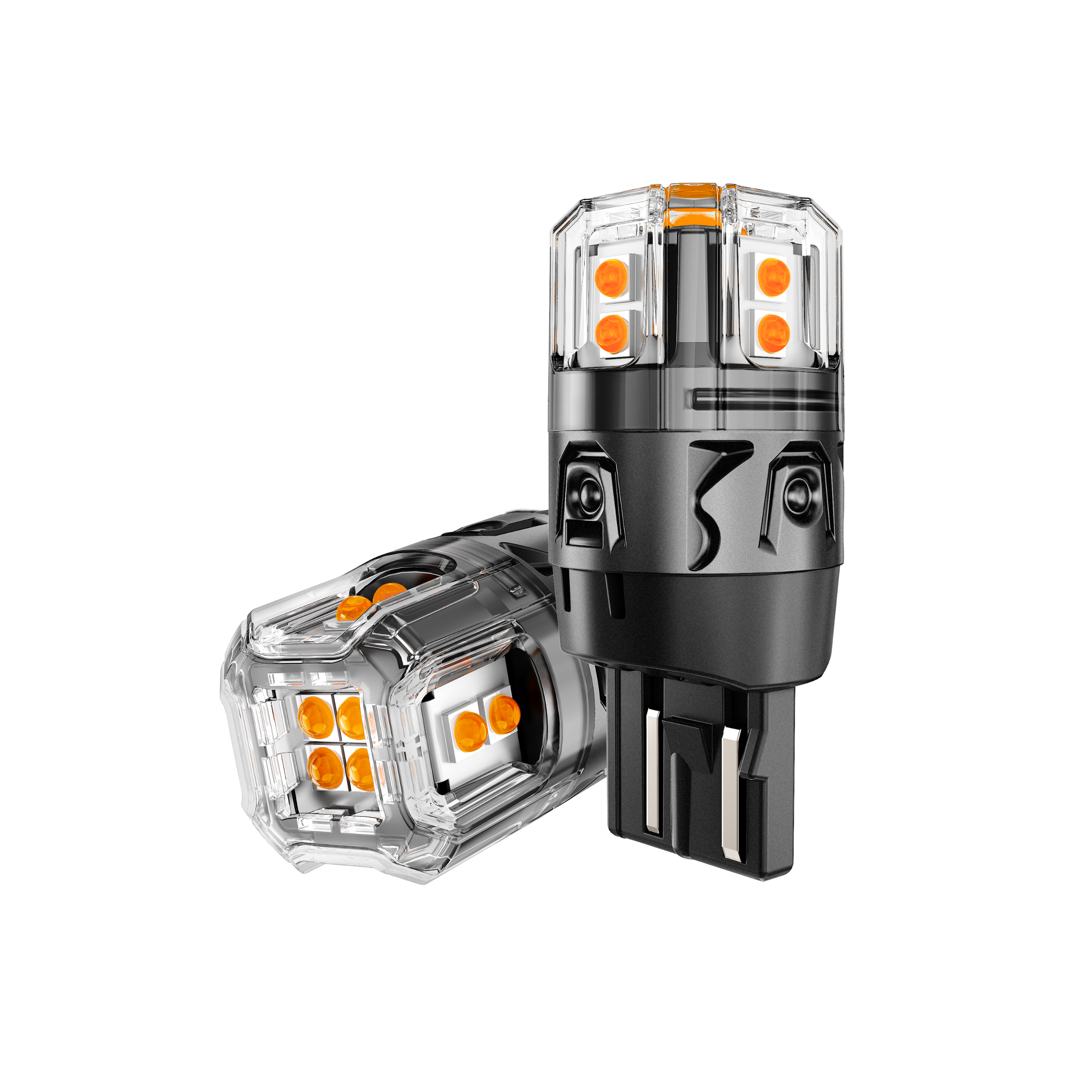 Auxbeam T20 / 7443 / 7440 LED Turn Signal Bulbs – B52 Series, Front/Rear & Side Marker Lights, 13W, 500% Brighter, 3000K Amber, CAN-Bus Error-Free (2 Pack)