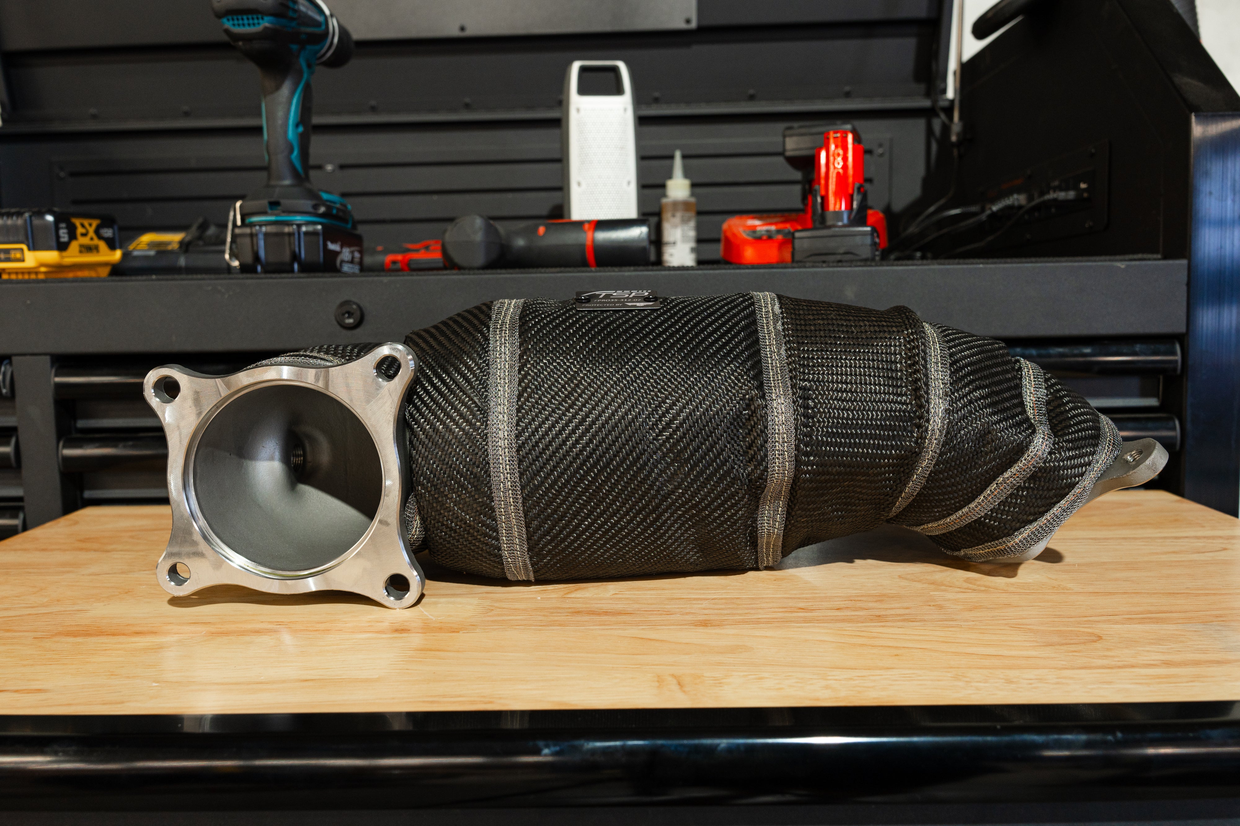 TSP x PTP Form Fitting Lava Downpipe Blanket for 2017+ Honda/Acura - TSP HEDP - FK8 Accord TLX RDX