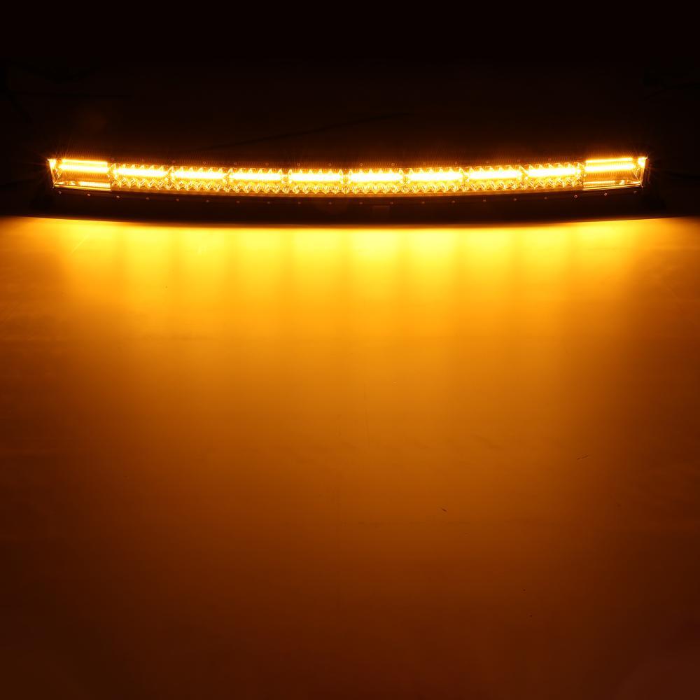Auxbeam 6 Modes Series 42" LED Light Bar – Curved, White & Amber, Off-Road