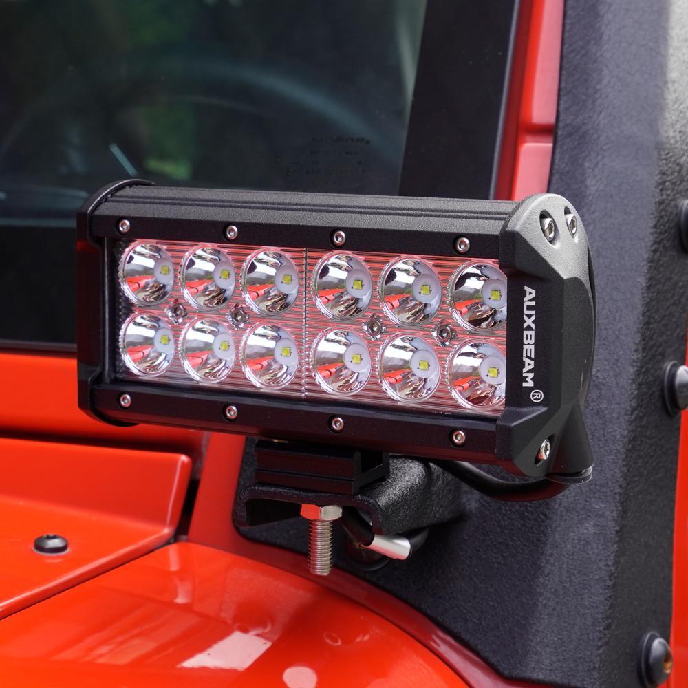 Auxbeam Classic-SM Series 6.5" Dual Row LED Light Bar – 6000K White, Spot/Flood Beam