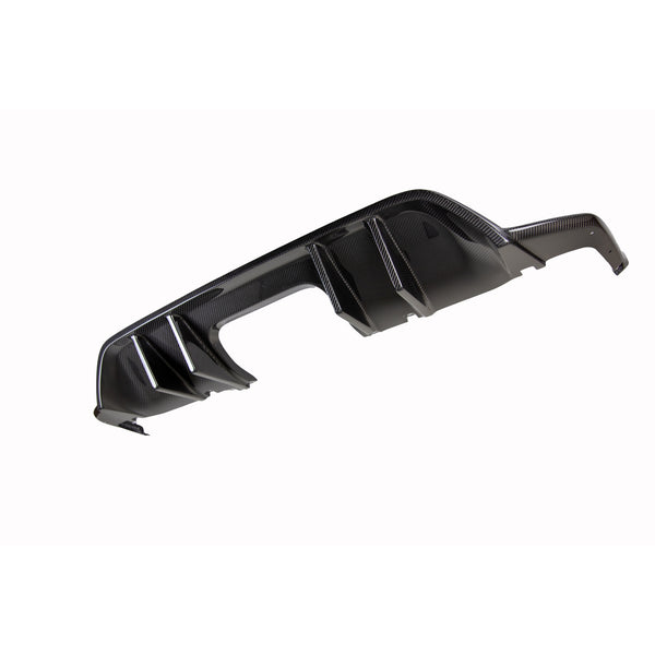 A black carbon fiber rear diffuser for a 2023+ Honda Civic Type R / FL5.
