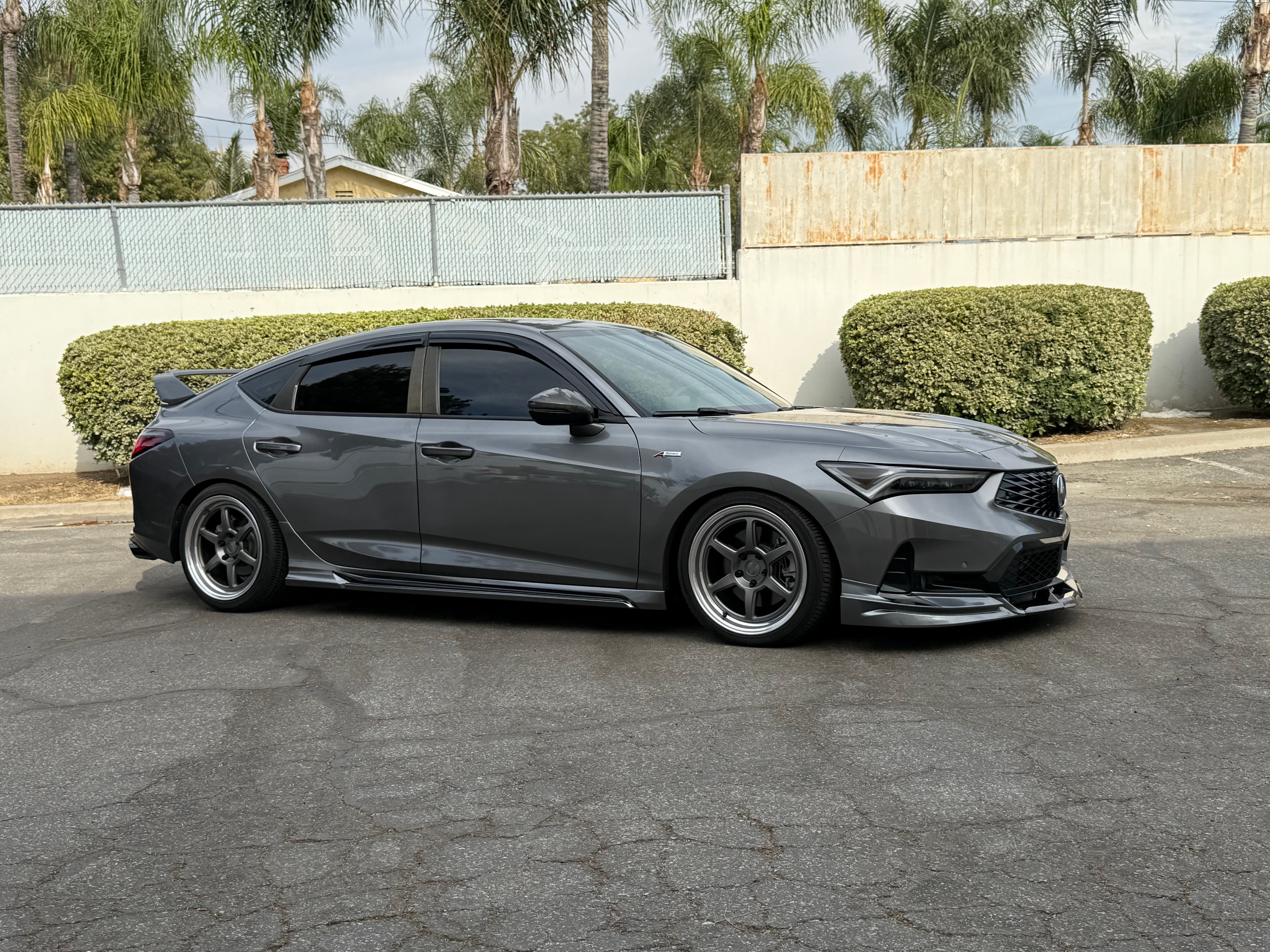 GF Bodykit Gloss Black Pearl Side Skirt Extensions For 2023-2025 Acura Integra DE4 (Type S, A-Spec, Base)