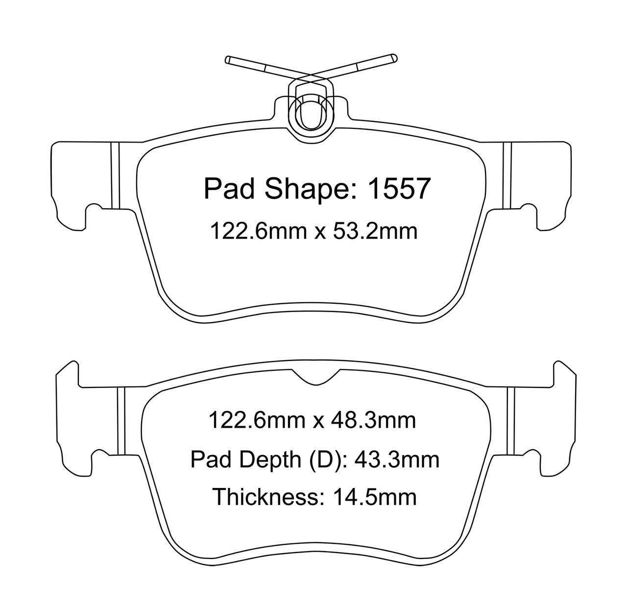 Paragon PBP15570 Rear Brake Pads - ** Returned Item **
