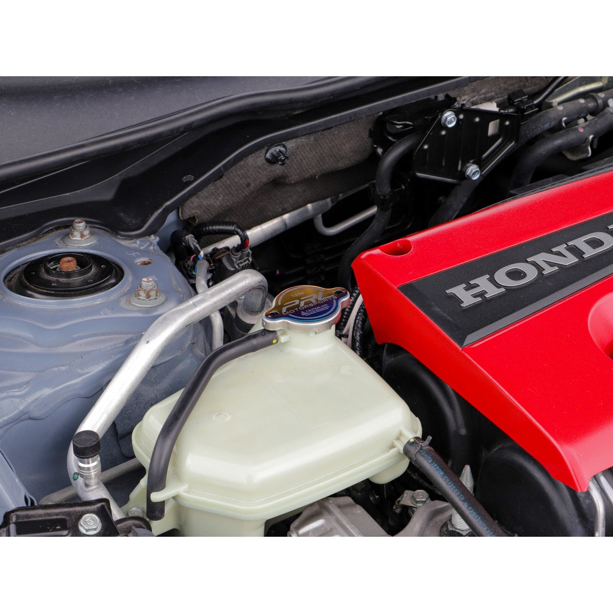 Close view of PRL 1.3 Bar cap on coolant reservoir