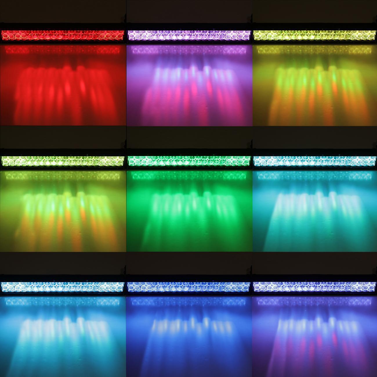 Auxbeam V-Series 22" RGB LED Light Bar – Straight/Curved, Color-Changing, Off-Road