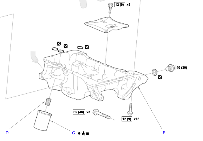 Honda Genuine Oil Pan Reseal Kit for 2016+ Honda Civic/Integra 1.5T