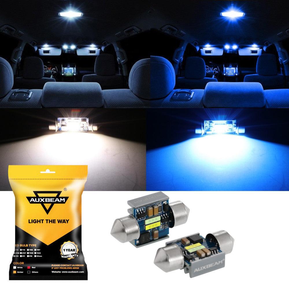 Auxbeam Dual Color Switchback Festoon LED Bulbs – 31mm /41mm / 42mm, 1860CSP, 6500K Cool White & 5000K Natural White, CANBUS, Interior/Dome/Map/License Plate (2 Pack)