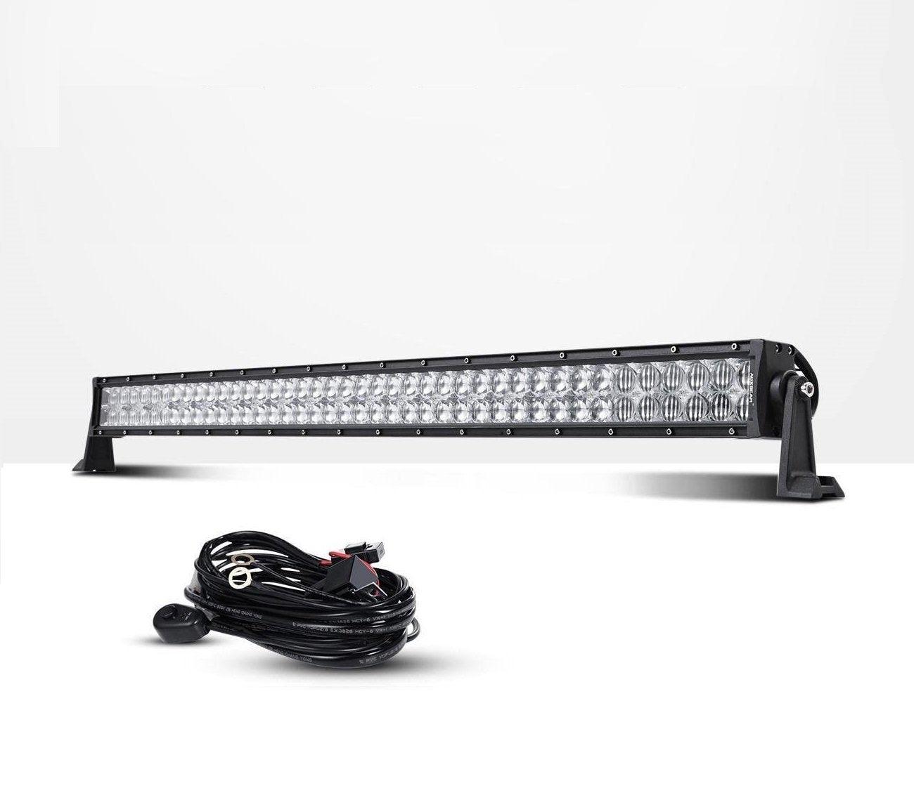 Auxbeam 5D Series LED Light Bar – 22", Straight or Curved, Double Row, Combo Beam