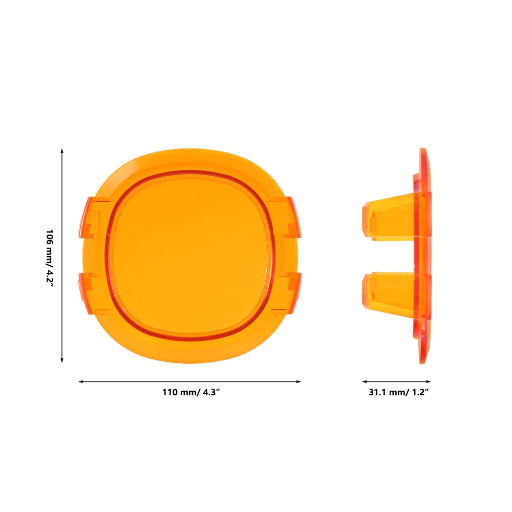 Auxbeam P4 Series 4" LED Pod Light Covers – Dark Amber