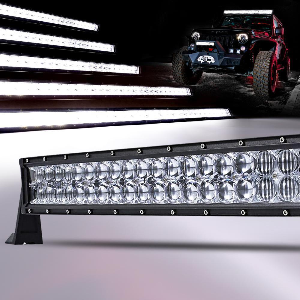 Auxbeam 5D Series LED Light Bar – 22", Straight or Curved, Double Row, Combo Beam