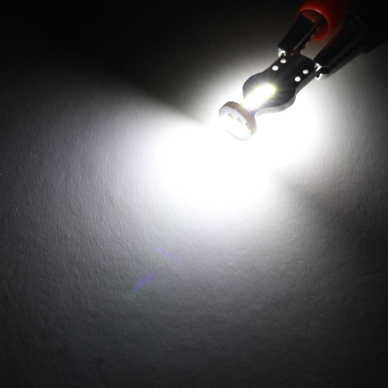 Auxbeam 168 / 2825 W5W T10 LED Interior Light Bulbs – 1.5W, 6500K White, 300% Brighter (10 Pack)