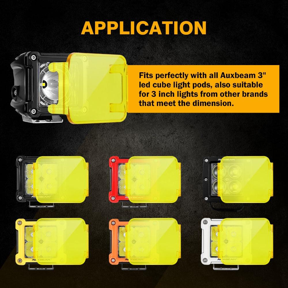 Auxbeam FA Series 4" LED Pod Light Covers – Amber