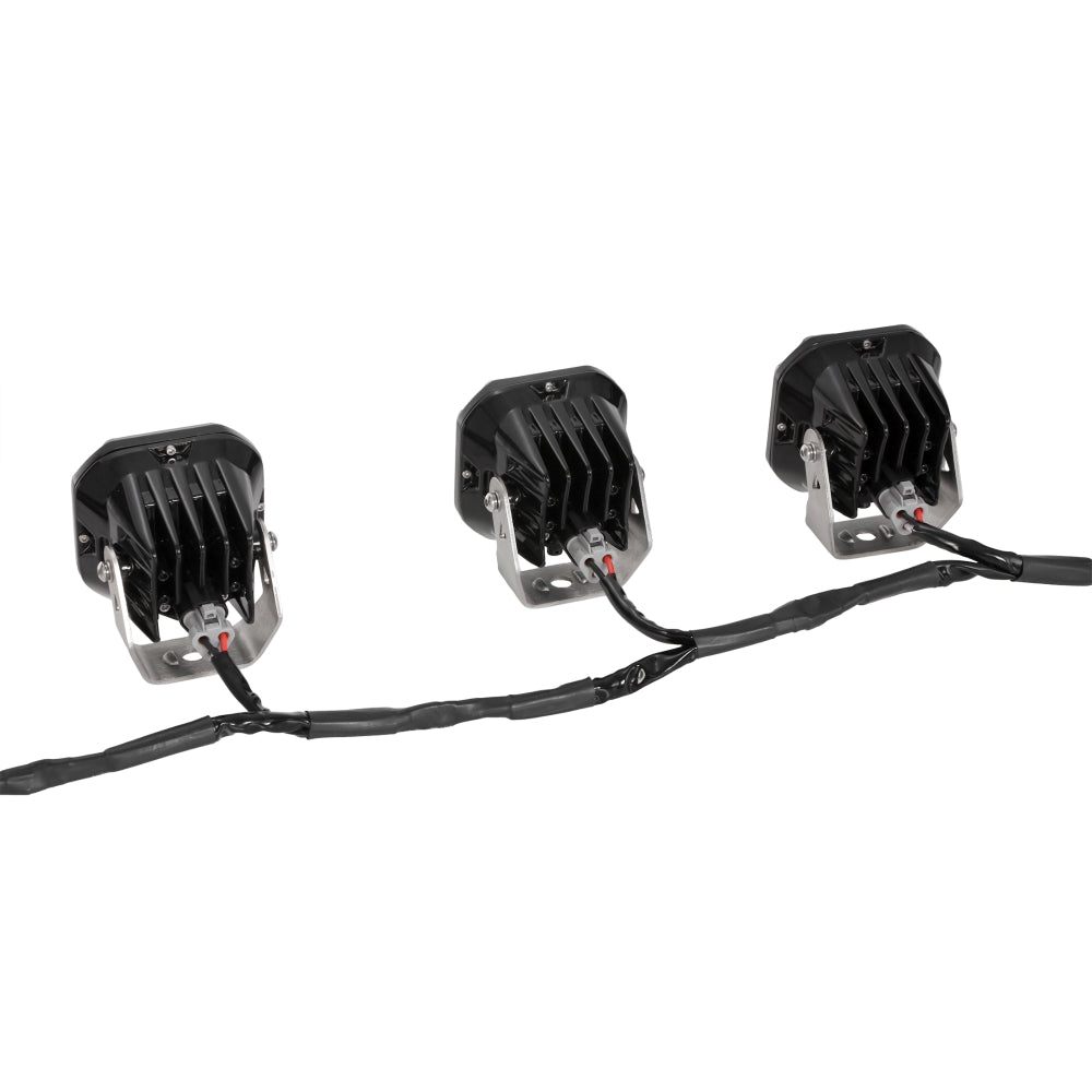 Auxbeam Color Play RGB Series 6-LED Pod Light Wiring Harness Kit – 3-Pin DT Plug
