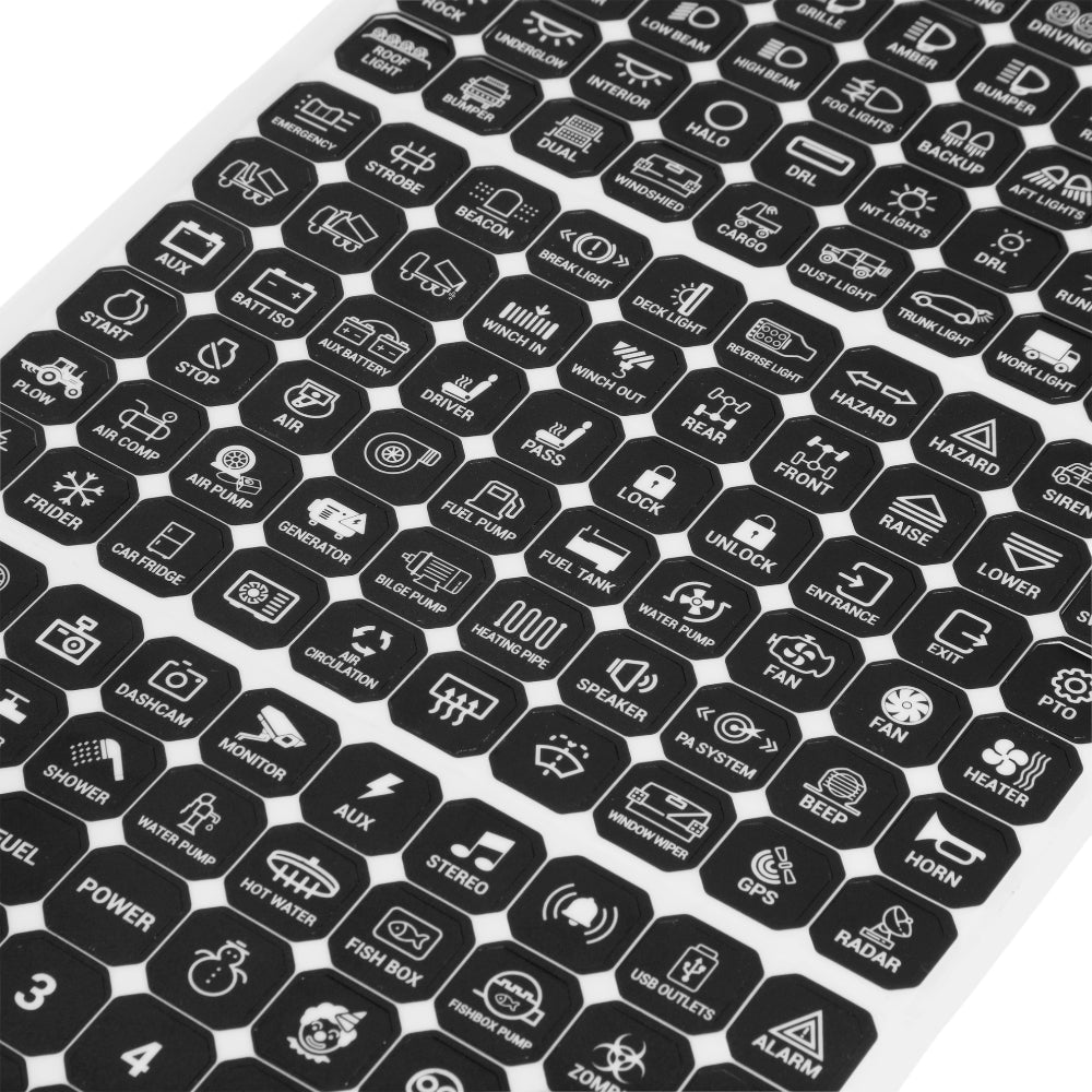 Auxbeam 160 Universal Stickers for AS Series Switch Panel