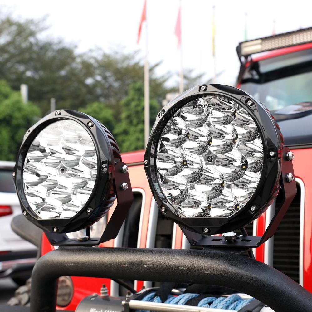 Auxbeam 8.5" 150W Round LED Driving Lights – Spot Beam, Off-Road (2 Pack)