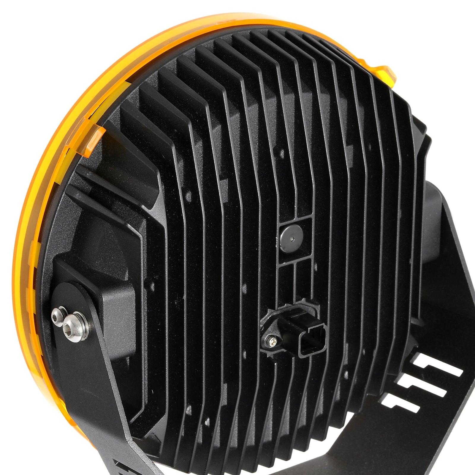 Auxbeam 9" Round LED Light Covers – Amber (2-Pack)