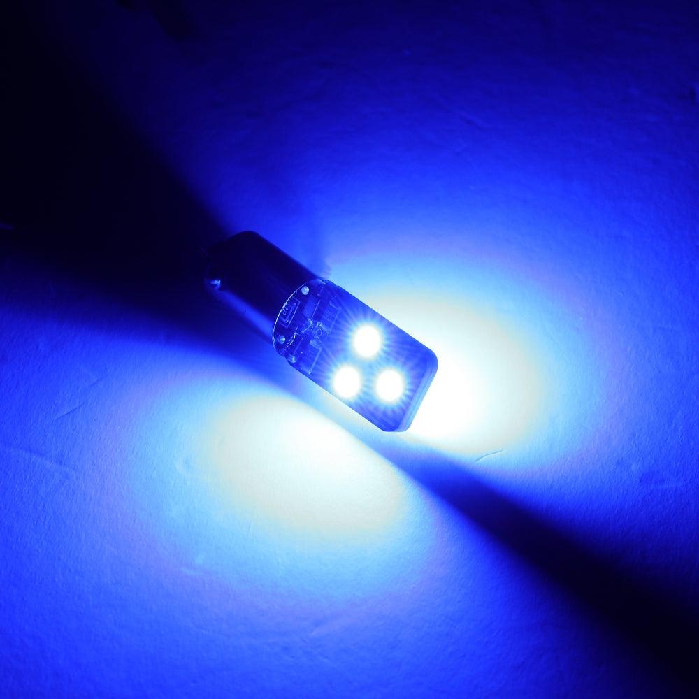 Auxbeam BA9S / BA9 / 1895 / 1891 / 53 / 57 Blue LED Bulbs – Interior Dome, Map, License Plate, Glove Box Lights (10 Pack)
