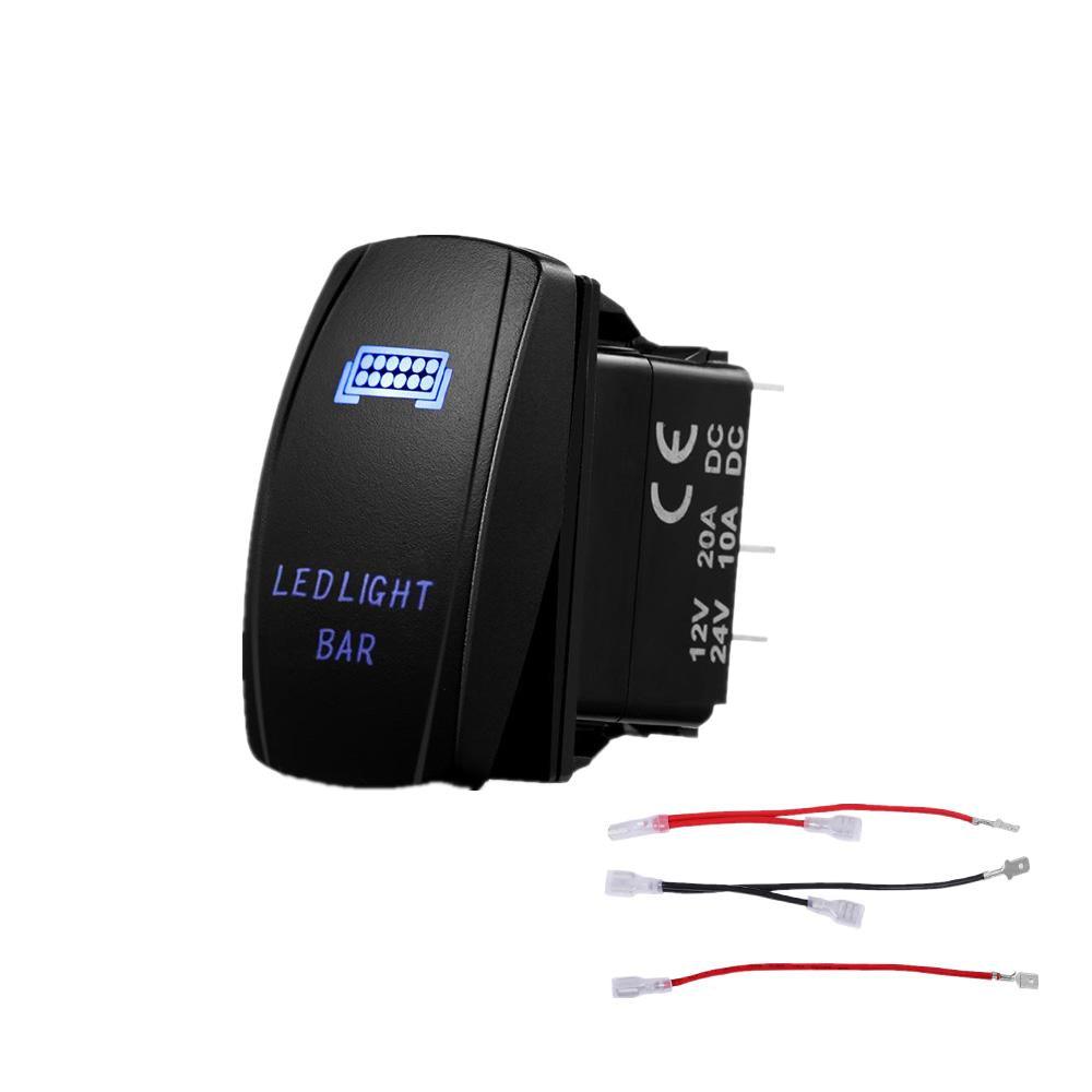 Auxbeam 5-Pin Laser On/Off Switch – 20A 12V / 10A 24V, Jumper Wires Included