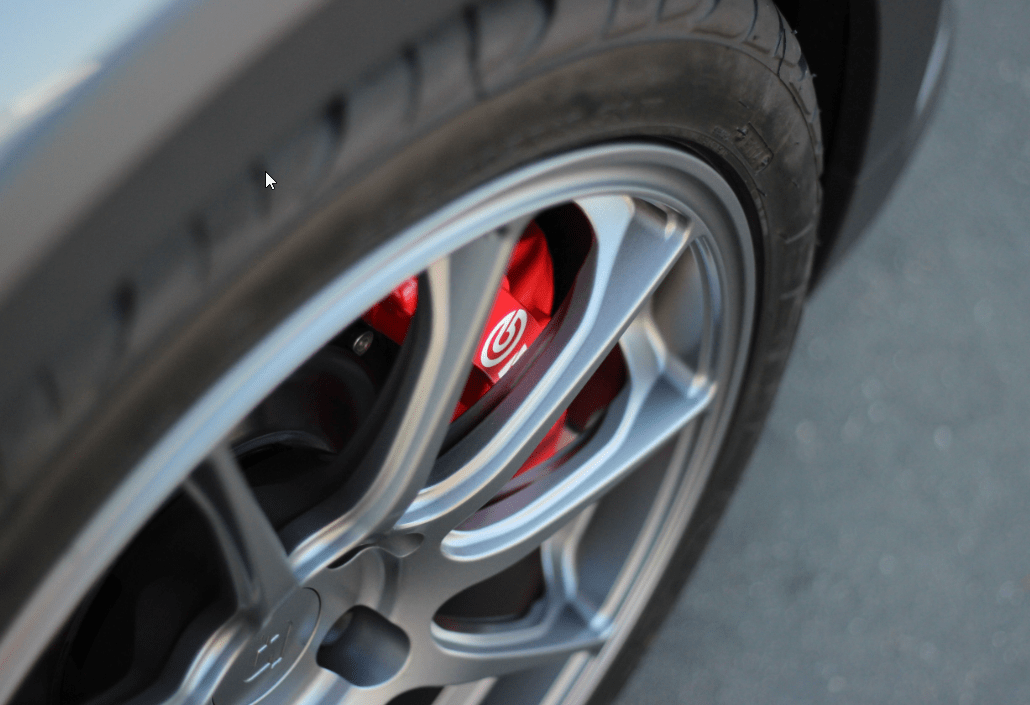 Forged wheels civic type r mounted on front axle