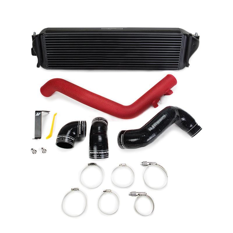 Mishimoto 2017+ Honda Civic Type R Intercooler Kit - Black Intercooler Red Pipes - Two Step Performance