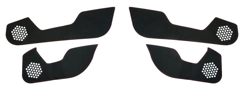 Revel GT Design Kick Panel Cover (Red Stitch) 18-19 Honda Civic Type-R / Hatchback - 4 Pieces - Two Step Performance