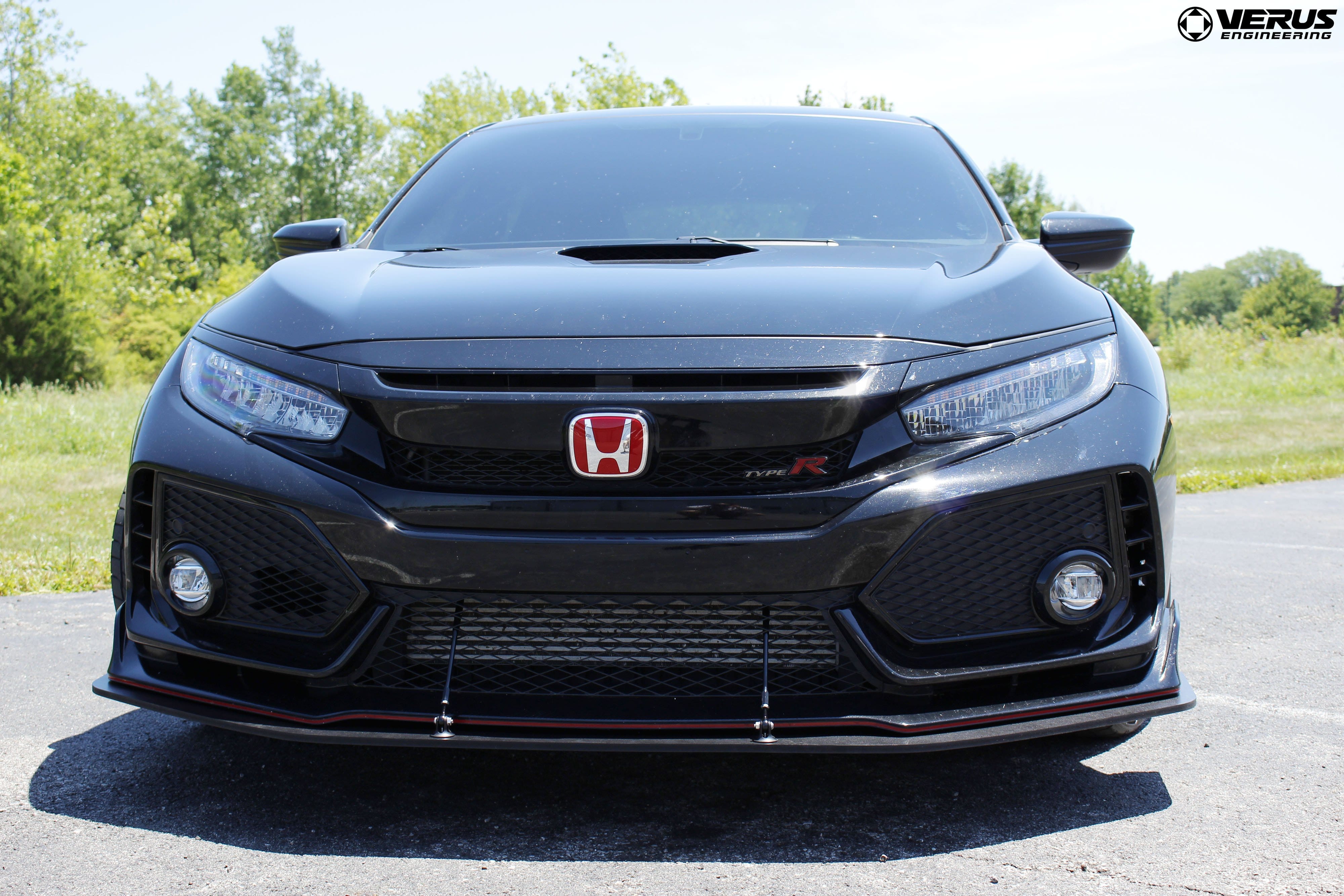 Front Splitter Kit for 2017+ Honda Civic Type R FK8 - Two Step Performance
