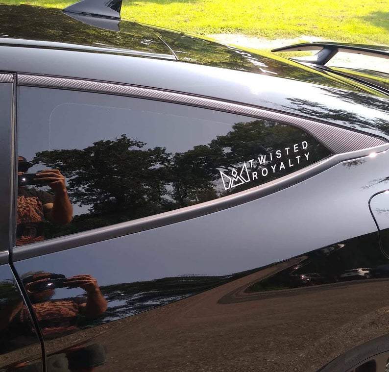 Chrome delete kit 2016 honda civic applied to window trim