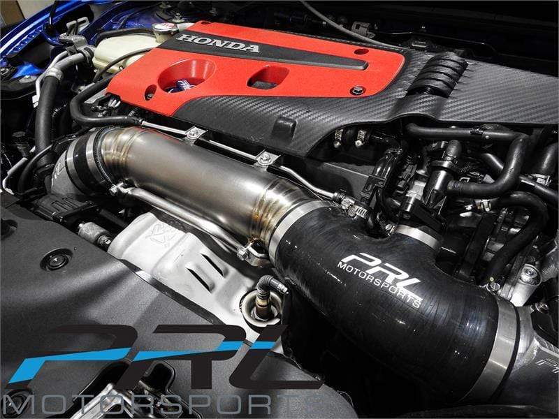 2017+ Honda Civic Type R FK8 Titanium Turbocharger Inlet Pipe installed.