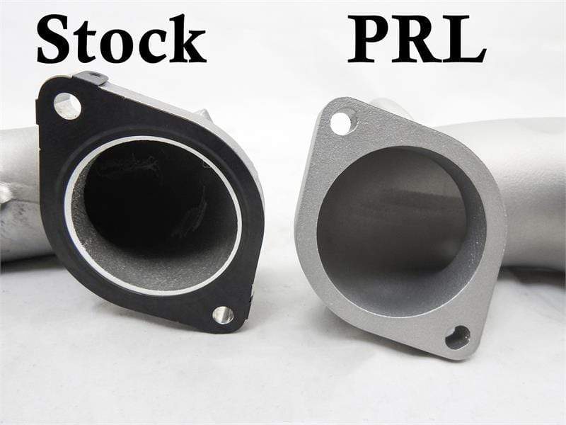 Difference between a cast aluminum inlet piece from stock and one from PRL.