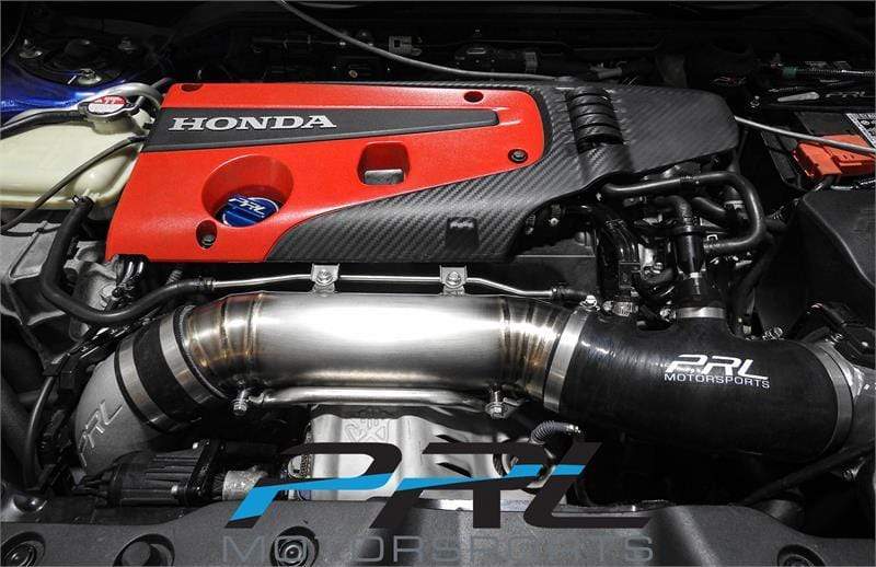 2017+ Honda Civic Type R FK8 Titanium Turbocharger Inlet Pipe installed.