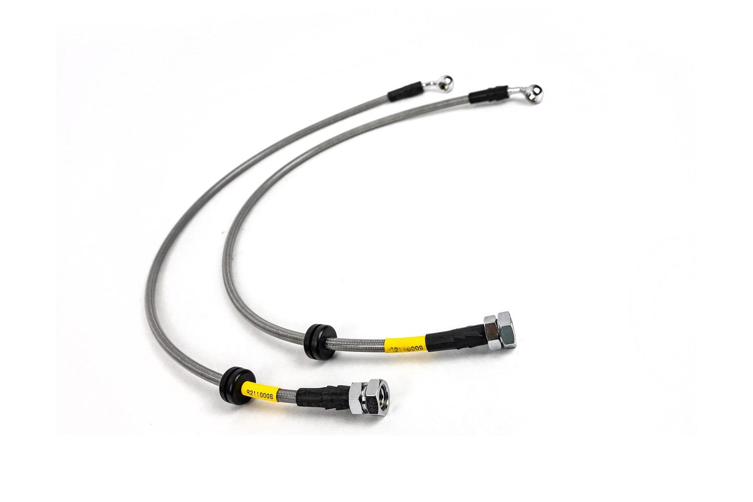 A pair of DOT-approved Stainless steel brake lines