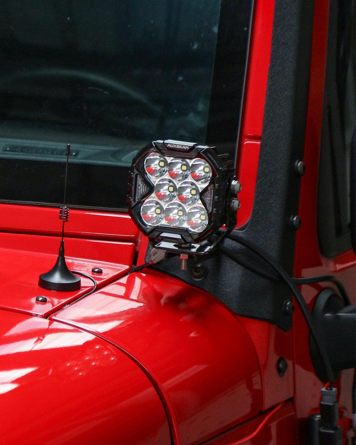 Auxbeam CUBE-Z Series 4" LED Pod Lights – Spot Beam, White DRL & Amber Turn Signal