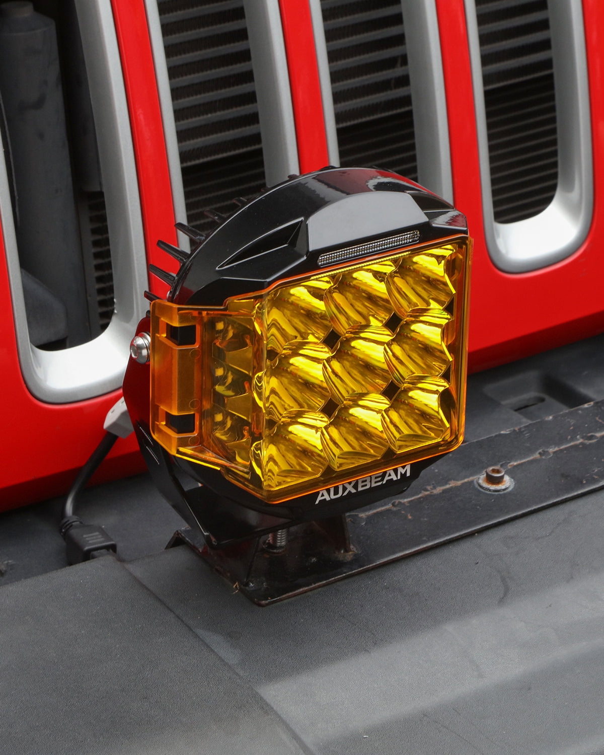 Auxbeam V-MAX Series 7" LED Driving Lights – 228W, 26,100LM, Spot Beam Side Shooter, Amber DRL & Backlight