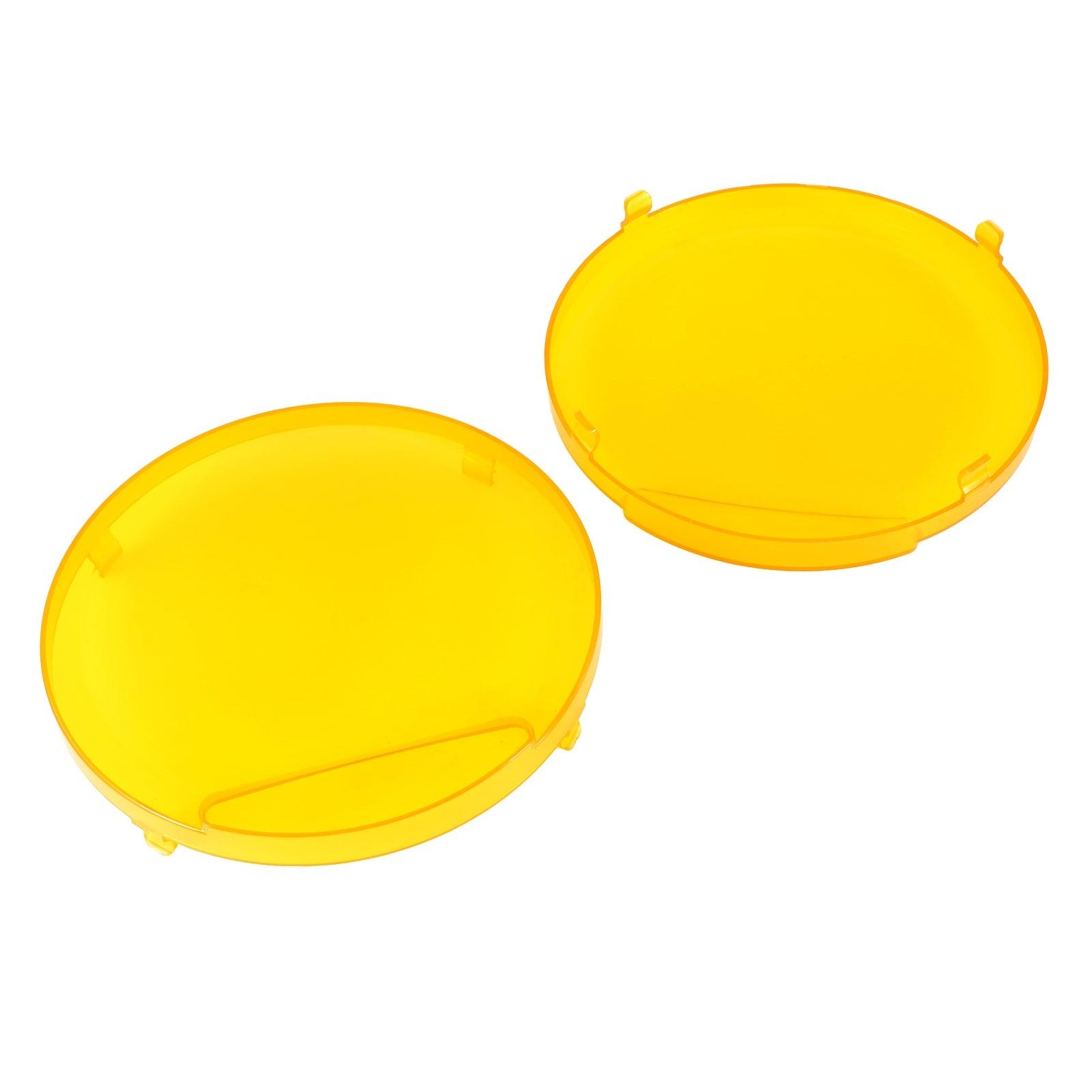 Auxbeam 9" Round LED Light Covers – Amber (2-Pack)