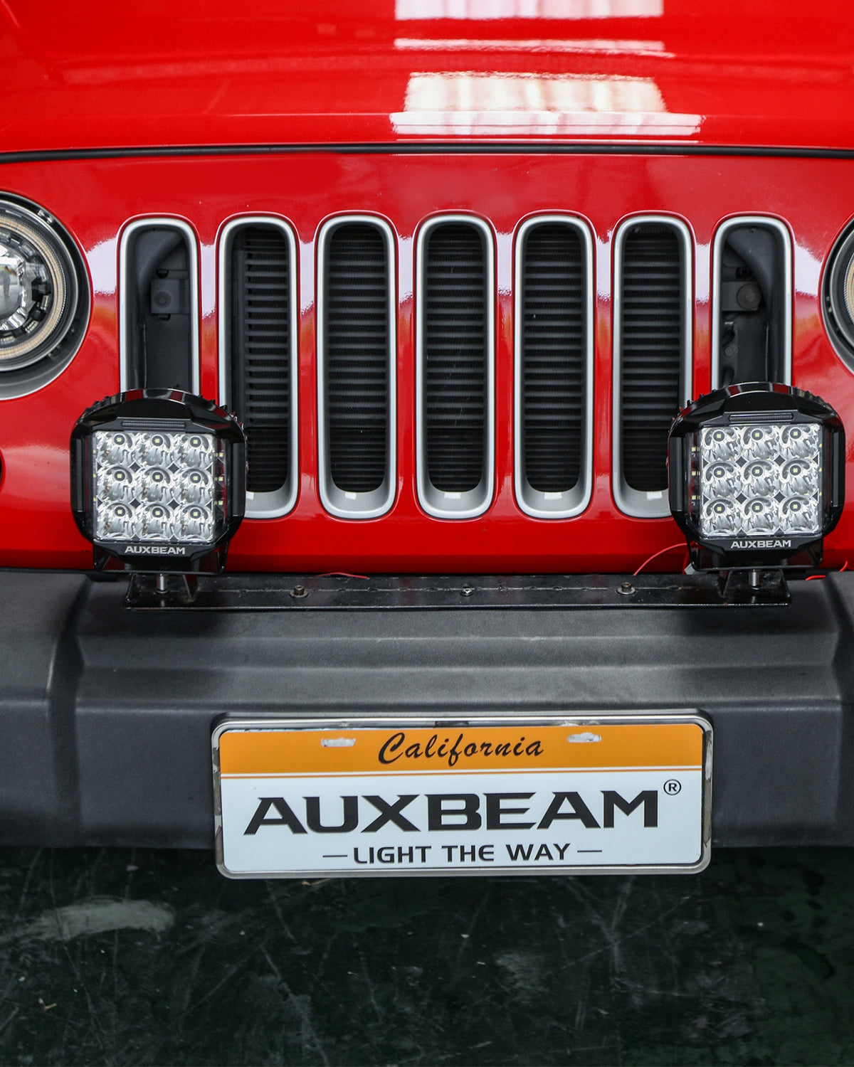 Auxbeam V-MAX Series 7" LED Driving Lights – 228W, 26,100LM, Spot Beam Side Shooter, Amber DRL & Backlight