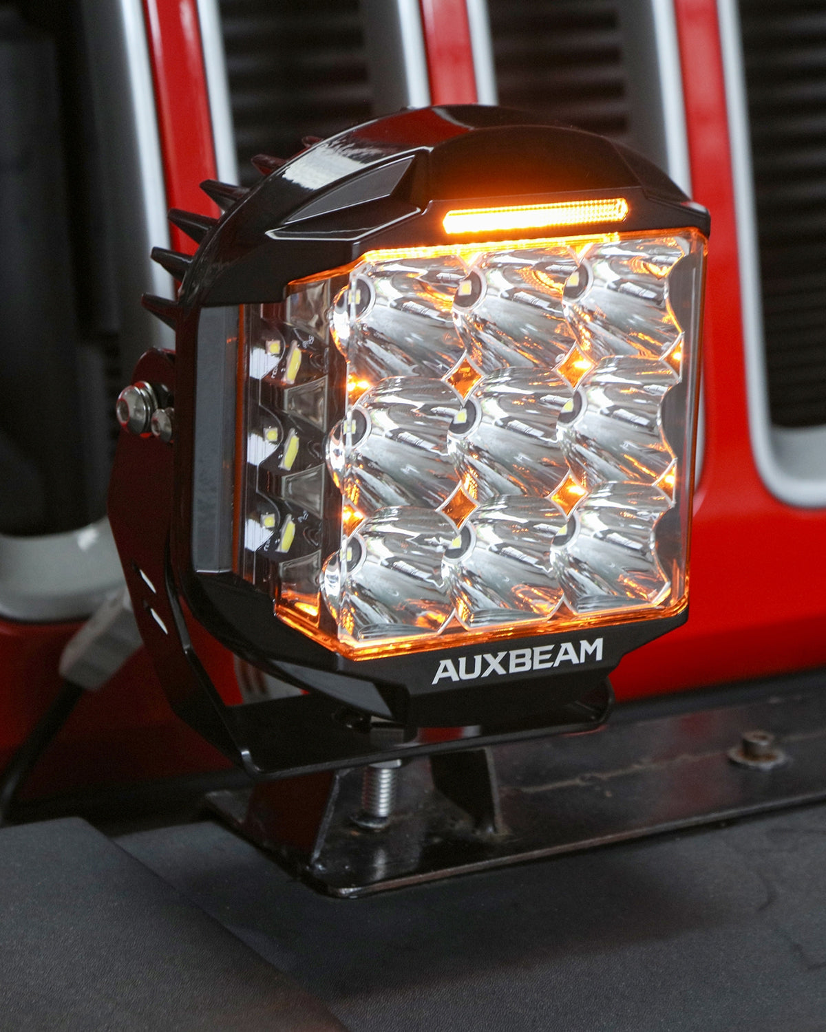 Auxbeam V-MAX Series 7" LED Driving Lights – 228W, 26,100LM, Spot Beam Side Shooter, Amber DRL & Backlight